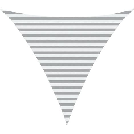 Sun Shade Sail Light Grey and White 3 x 3 x 3 m vidaXL