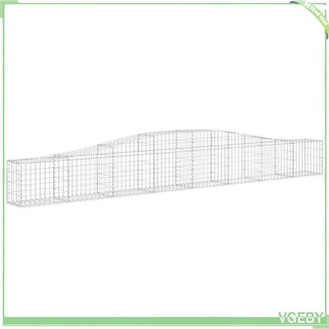 Panier de gabions arqué - FAFEICY - 153402 - Fer galvanisé - 400x30x40/60 cm - Fil 3,5 mm (1/4)