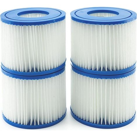 Lot de 4 Filtre VI Cartouche pour Bestway Spa, Cartouches Filtrantes Rechange pour Miami Vegas Monaco BW58323, pour Bestway 58239 (4 pièces) (1/5)
