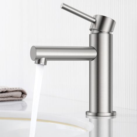 Cecipa Robinet de Lavabo Bross茅 M, Mitigeur de Lavabo de Salle de Bain, Hauteur 174 mm, Robinet de Lavabo Eau Chaude et Froide (1/4)