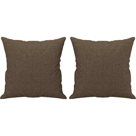 Maison Exclusive - Cojines decorativos 2 uds tela marrón 40x40 cm (1/5)
