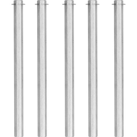 5 pièces écrou à tige longue couplage hexagonal femelle fileté barre droite en acier inoxydable pour Gobilda Dia 8mm4106-4008-0720