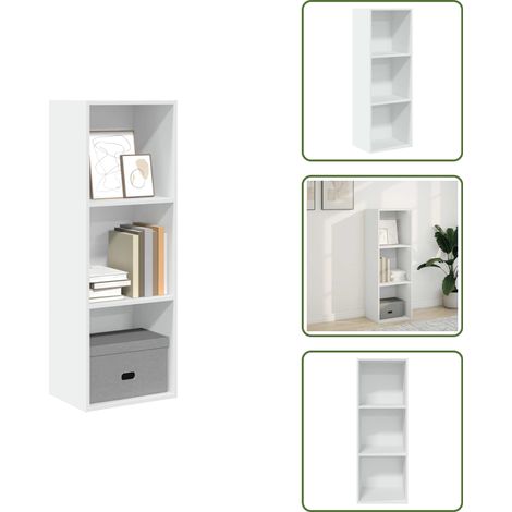 vidaXL Bibliothèque blanc 40x30x114 cm bois d'ingénierie (1/5)