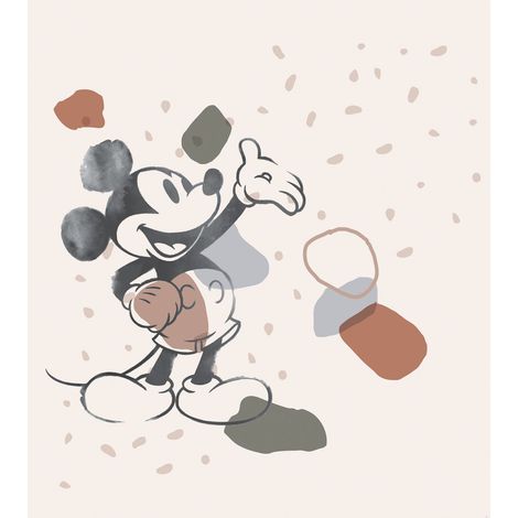 papier peint panoramique Mickey Mouse noir et blanc, rouge et bleu - Disney (1/3)