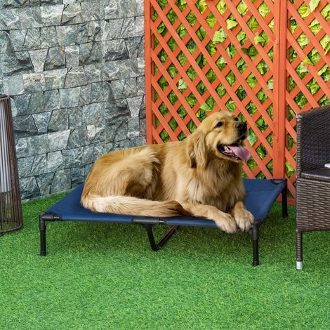 XXL-Haustierbett mit Beinen für Hunde und Katzen, 92 x 76 x 18 cm (L x B x H), marineblau (1/5)