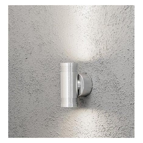 Konstsmide Monza Aplique de pared exterior anodizado LED