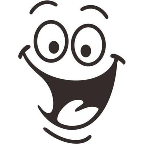 Toast sticker / decoration - Happy old man Black (1/2)