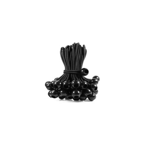 25 pcs Tendeur Elastique avec Boule, Sandow Elastique, pour Bâches,Tentes de Camping,Auvents, Bannières,Pavillon,Rideaux Harnais D’Extension,Support de Bâche (10cm)