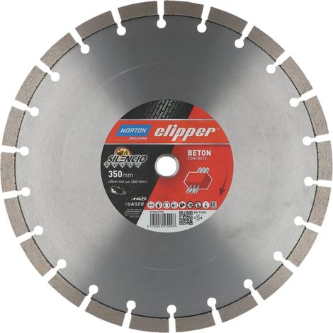 NORTON CLIPPER Diamanttrennscheibe Extreme Silencio Ø 350 mmfür Trennschleifer 5500 min-¹ Segmenthöhe 15 mm (1/5)