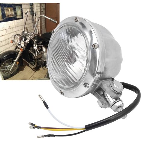 Phare rond rétro 12V 60W pour moto - Élégant et polyvalent pour les modèles de motos rétro (1/5)