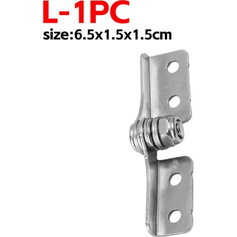 (L-1PC) Charnière réglable en acier inoxydable 304 avec capacités d'amortissement et de positionnement. Charnière pliante en forme de L pour le travail du bois. Fixations pour le travail du bois. (1/5)