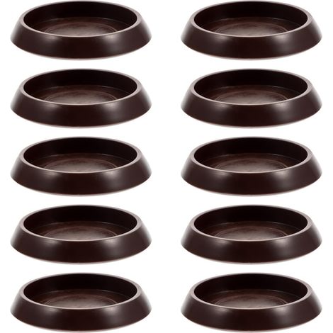 Lot de 10 adorables dessous verre en plastique marron, résistants à (1/5)