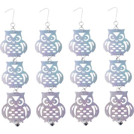 Épouvantails réfléchissants en forme de hiboux (lot de 4) (1/5)