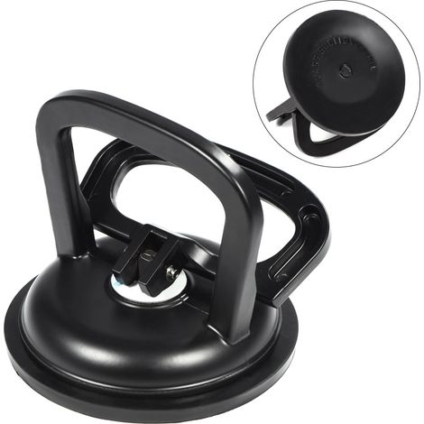 Ventouse à plateau unique épaisse alliage aluminium caoutchouc noir Ø12 cm souleveur verre déplaceur tampon débosselage auto 1 pc 50/35kg (1/5)