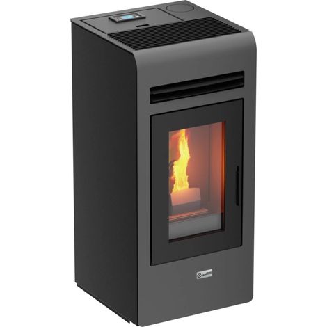 stufa a pellet canadian stove "vancouver 12" grigio 11,1 kw