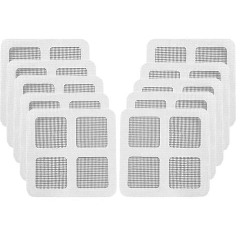 10 Pièces Patch de fenêtre auto-adhésif,Patchs D'écran de Fenêtres,pour Moustiquaire, Patchs en Fibre de Verre, Fenêtre, Porte, Tente. (1/5)