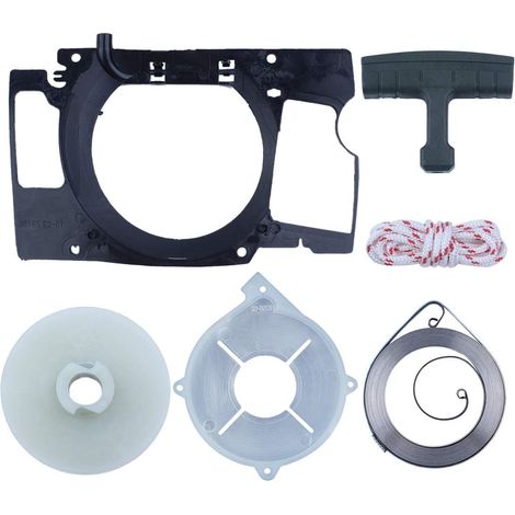 Kit de poulie de démarreur à rappel avec ressort, poignée, corde et volant d'air pour Husqvarna 61 268 272 XP Tronçonneuse (1/5)