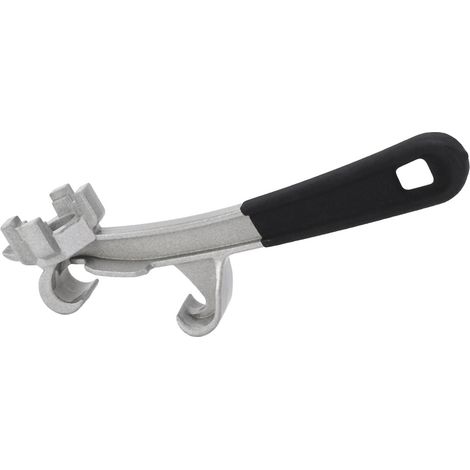 Ouvre-seau multifonction en alliage d'aluminium (lot de 2) avec clé et couvercle antidérapant noir. (1/5)
