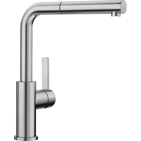 Blanco Lanora S-F - Miscelatore da lavello con bocca di erogazione estraibile, sottofinestra, acciaio inox spazzolato 526180 (1/2)