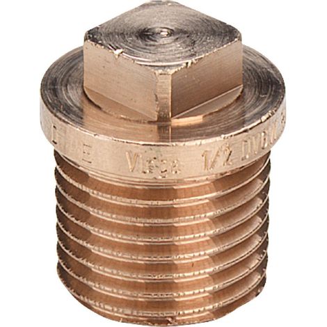 Tappo ø3/4"M per chiave quadrata, bronzo, filettatura R 320089 (1/3)