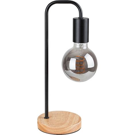 Lampe de bureau noire E27 métal/bois Bruno 2090 Rabalux (1/3)