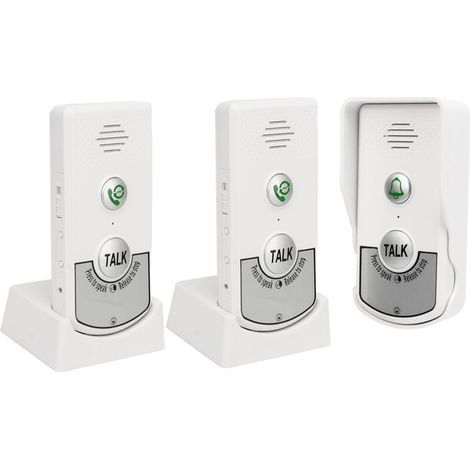 Timbre inalámbrico, timbre electrónico resistente al agua hasta 1000 metros, timbre con intercomunicador inalámbrico, timbres electrónicos inteligentes recargables, 2 receptores - ANPVIZ