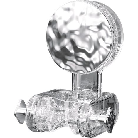 Support de douche à ventouse pour usage domestique, fixation universelle, réglable et mobile, sans perçage, forte aspiration (1/5)