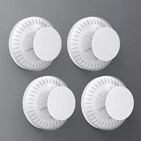 Crochet Ventouse Mural, Crochet Crochet Mural d'Aspiration en Plastique avec Force Puissante Réutilisable Lot De 4 Patère Porte Serviette Couronne p