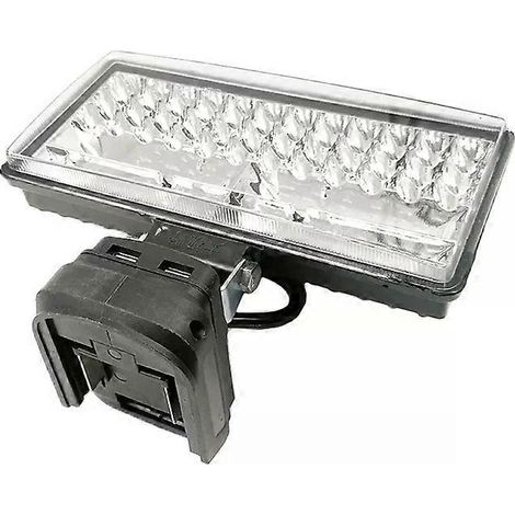 Lampe de travail LED, lampe torche électrique, projecteur, lampe de voiture pour Makita, adaptateur de batterie Li-ion 18 V BL1815 BL1830, batterie externe USB (1/5)