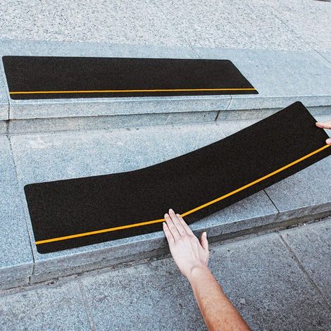 Bandes antidérapantes pour marches d'escalier (15 x 76 cm), ruban antidérapant haute adhérence, lot de 10 (1/5)