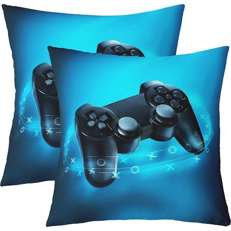 Taie d'oreiller 60x60cm Jeux électroniques Jeuxpad Lot De 2 Housse de Coussin pour le Salon Chambre à Canapé Housse Coussin Jeux Décor Taie Oreiller pour canapé Chaise (1/5)