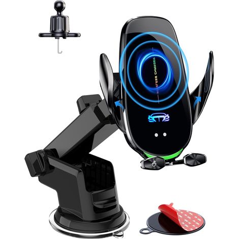 15W Car Phone Holder with Charging Function, Inductive Charger, Mobile Phone Holder, Auto Ventilation, Inductive Mount, for 15, etc (1/5)