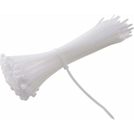 Collier de Serrage Réutilisable Plastique, 200 mm x 3,6 mm, Attache Câble Réutilisables, Serre Câbles Rilsan Nylon, Colliers Serre-Cable 200mm, Noir, Lot de 100 Pièces (1/5)
