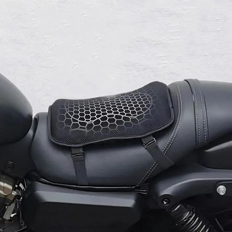 Cojín para asiento de motocicleta, cojín de gel para asiento de motocicleta, cojín universal transpirable 3D para asiento de motocicleta, cojín amortiguador y antideslizante para motocicleta, no infla