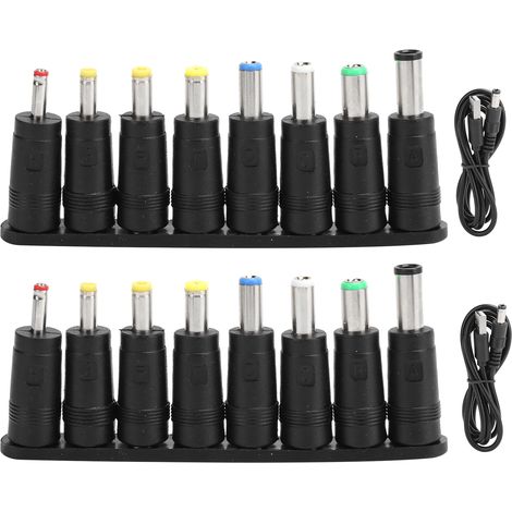 Câble d'alimentation USB vers CC en 2 parties, adaptateur CC multifonctionnel 11 en 1 avec prises interchangeables. (1/5)