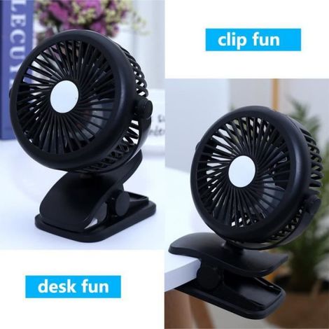 Ventilateur - Non spécifié - Mini Ventilateur USB - 3 Vitesses - Rechargeable - Clip Portable (1/4)