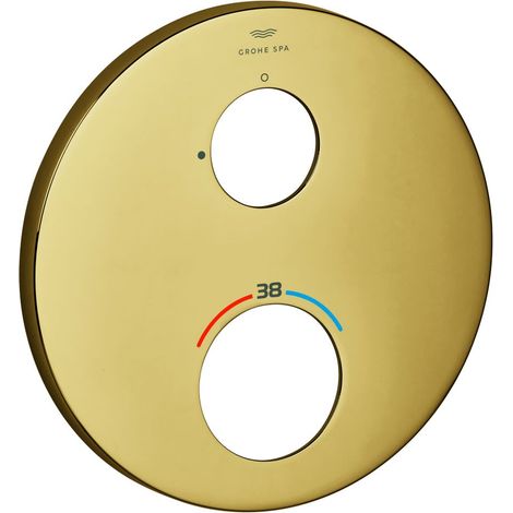 Grohe Rosette rund für Thermostat-Fertigmontageset, 6 Grad ausrichtbar, Cool Sunrise, 49244GL0 (1/2)
