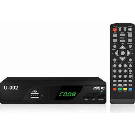Boîtier TV WiFi H.264 DVB-T2 U-002 Smart 1080p - Prise UE (1/5)