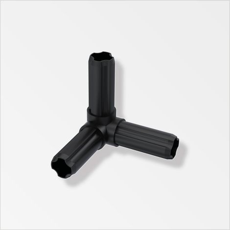 alfer Combitech Eckverbinder Winkel Kunststoff 23,5 mm schwarz