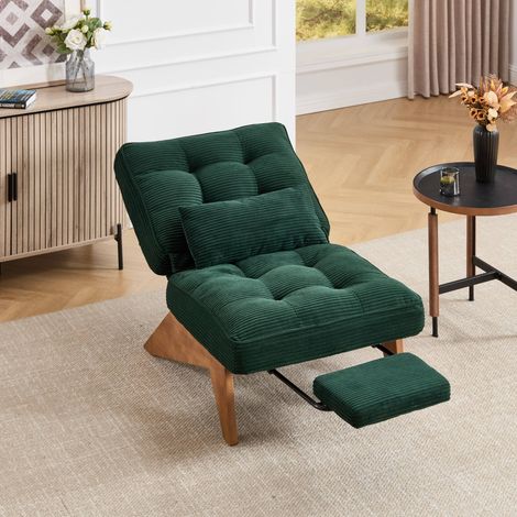 Sessel Loungesessel 127x73x90 cm Cord Emerald OKMYHOME (1/5)