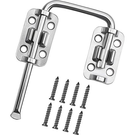 Serrure de sécurité pour porte, en alliage de zinc, couleur argent, pour installation domestique et usage quotidien.-AquaForge (1/5)
