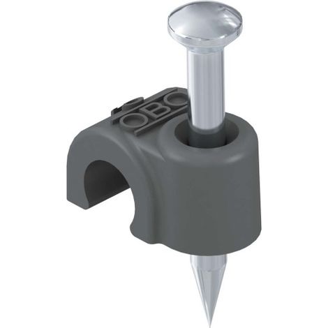 OBO Bettermann Vertr ISO-Nagel-Clip 10mm, L25, tief-sw 2010 25 SW 100 Stk