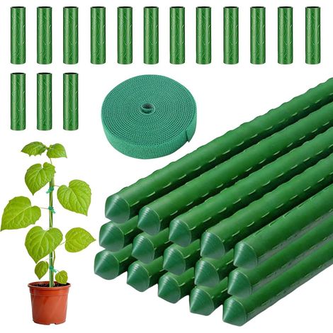 30 Pieces 40cm Tuteurs pour Plantes, Tuteur Tomate Monstera Piments Doux Orchidées- Empilable- Diamètre : 11 mm