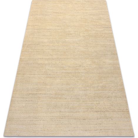 Wollteppich BERBER LOOM natural creme - HANDGEWEBT, Mélange, dick beige 70x140 cm