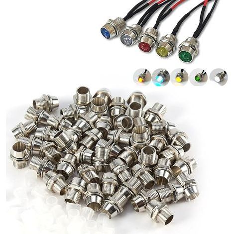 Support LED 5MM, 50 pièces Argent Couleur 5mm Support du panneau d'affichage 8mm, 5MM Support de Lampe à LED en aluminium galvanisé (1/5)