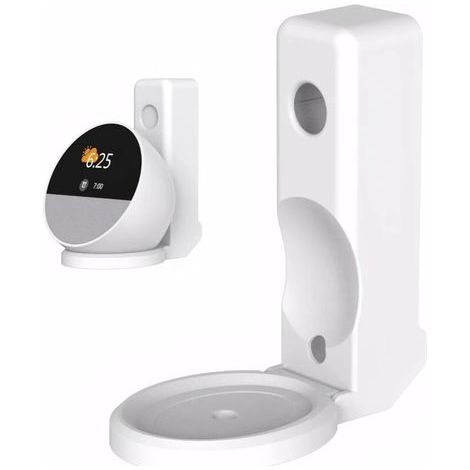 Support mural pour prise Echo Spot - Support pour enceinte Google - Gestion des câbles intégrée - Fixation murale - Accessoires sans perçage (1/5)