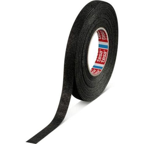 Nastro in tessuto intrecciato con pelo 15 m x 9 mm, nastro fonoassorbente nero, nastro in pile, elastico