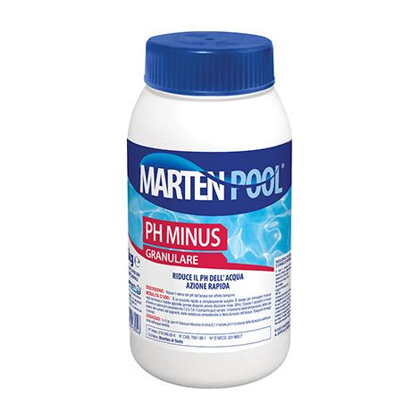 REGOLATORE PH MENO X PISCINA GRANULARE MARTEN - KG 1- 12 pezzi