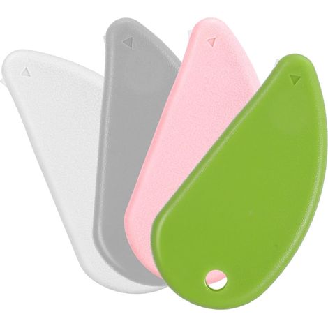 Lot de 4 mini emporte pièces de sécurité à lame en céramique avec porte clés pour sac de poche, enveloppe, courrier, papier à lettres, projets de bricolage (1/5)