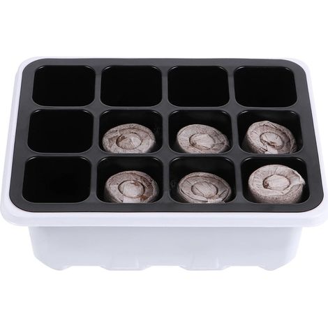 mit 12 Aussaatplatten und 12 Bodenblöcken Wiederverwendbar